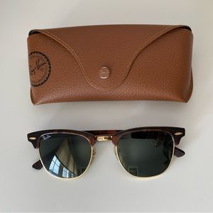 Ray-Ban Club Master Sunglasses 49•21, tortoise shell and gold